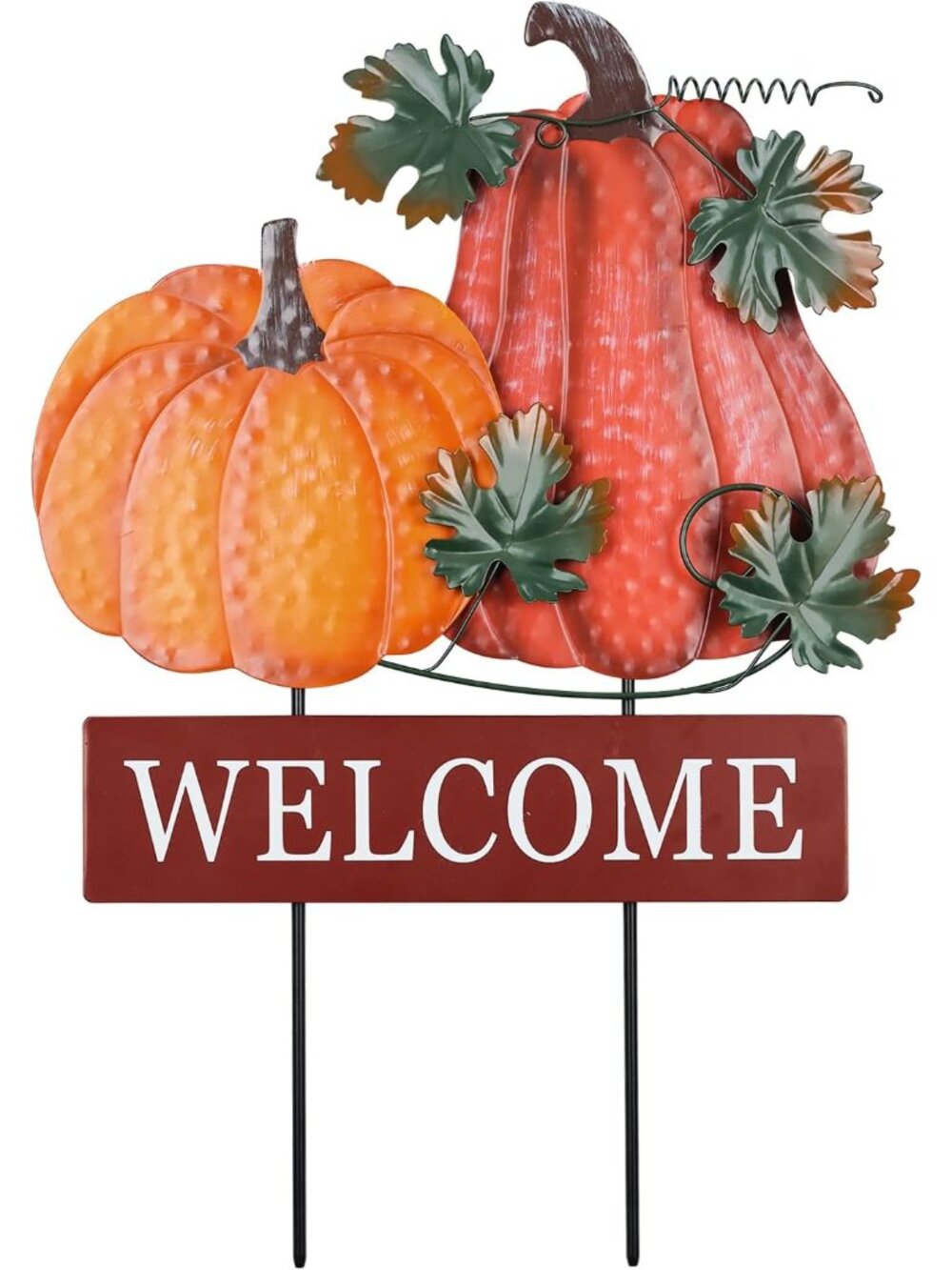 Fall Decorations for Home Outdoor, 22" Decorative Garden Stakes with 2 Pack Pump